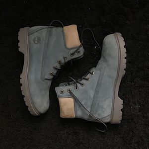 Blue Timberland boots